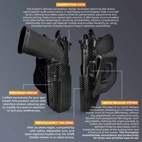 OWB Quick Detach Paddle Holster - Pick Your Gun Model - Picture 9 of 10