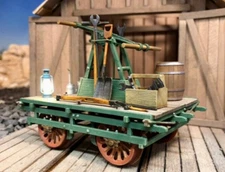 F Scale Narrow Gauge Hand Car Kit. 1:20.3  Unpainted