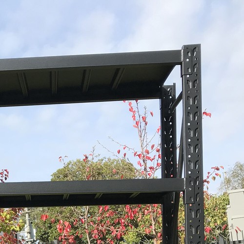 1.5M Length Matte Black Heavy Duty Warehouse Racks Storage Shelves Garage Shelf - Picture 8 of 22
