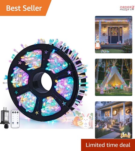 Waterproof Easter String Lights - 168ft with 8 Modes & Remote for Indoor/Outdoor