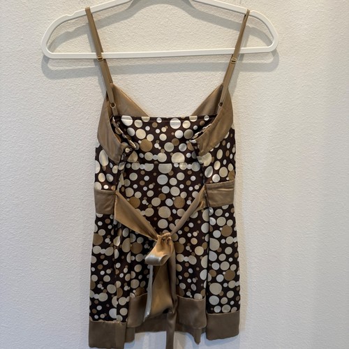 INC International Concepts Silk BabyDoll Cami Polka Dots Top Size 8 90’s Y2K - Picture 7 of 14