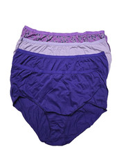 NWOT Comfort Choice Assorted 4 Pair Pack Cotton Brief Panties Size 13