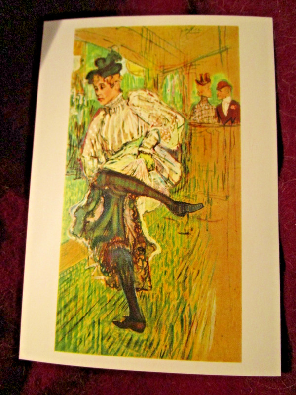 Art Postcard Henri de Toulouse-Lautrec Dancing Jane Avril Museum d'Orsay Paris