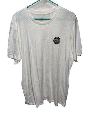 Rag&Bone NY Men Short Sleeve Patch Dagger Tee Ivory L Single Stitch Cotton