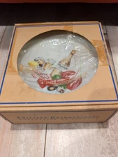 Philippe Deshoulieres Set Of 6 Cocktail Plates Cheese Wine Lobster Design