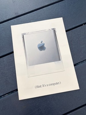 Apple Power Mac G4 Cube Ad Booklet Fold-Out Poster