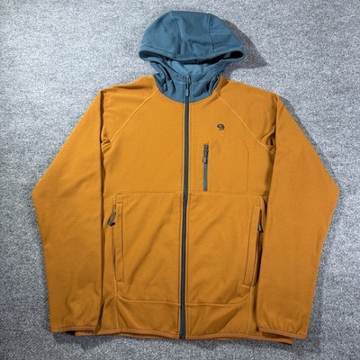 Mountain Hardwear Norse Peak Full-Zip Hoody Men s M Yellow Hiking Fleece Outdoor