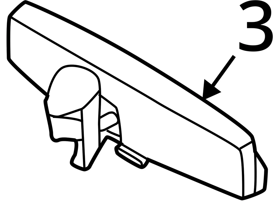 Rear View Mirror Manual Dimming Fits 01-23 EXPLORER 5208426 - Image 4 of 4