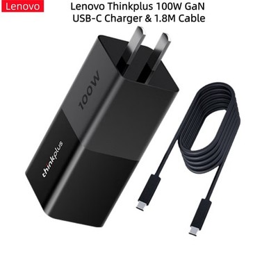 Original Lenovo Thinkplus GaN 100W Fast Charger w/1.8m USB-C Cable For Universal