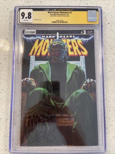 Mark Spears Monsters #3 1st Print Cgc 9.8 Signed ; Frankenstein 🔥🔥
