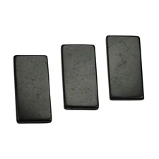 Shungite Stickers Polished 3 pk - 15x30 mm / 0.59"x1.18" Phone protection plate