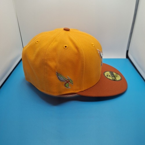New Era Charlotte Hornets Gold Rust 2-Tone 59FIFTY Fitted Hat Cap 7 3/4 NBA - Picture 5 of 7
