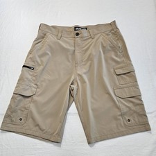 Iron Co Cargo Shorts Size 34 Inseam 11 Inches Tan Lightweight Outdoor Casual