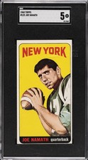 1965 TOPPS #122 JOE NAMATH ROOKIE RC SGC 5