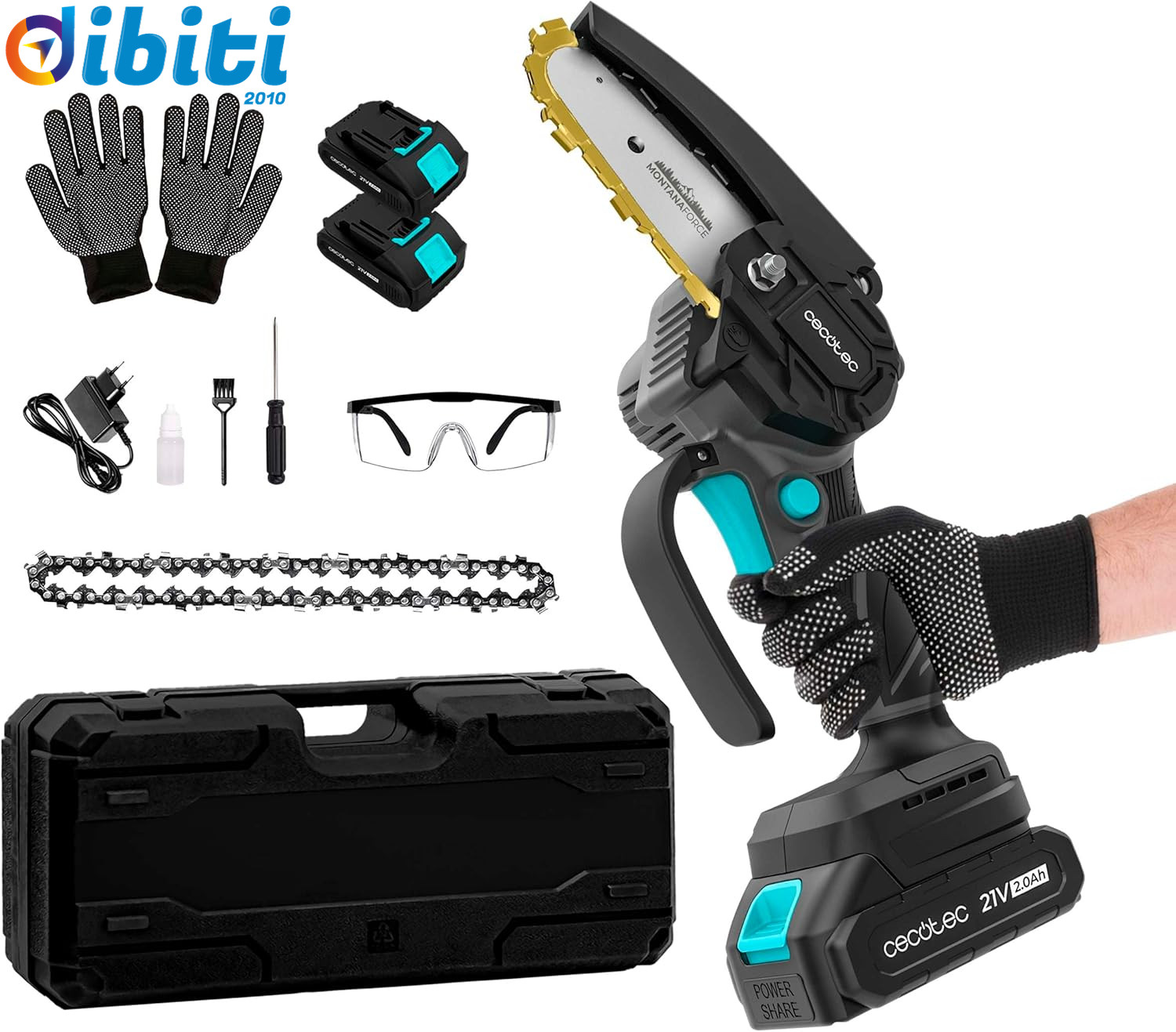 Motosega Elettrica a Batteria 4" 21V Montanaforce 4000 Hand. 400W, Velocità 2500