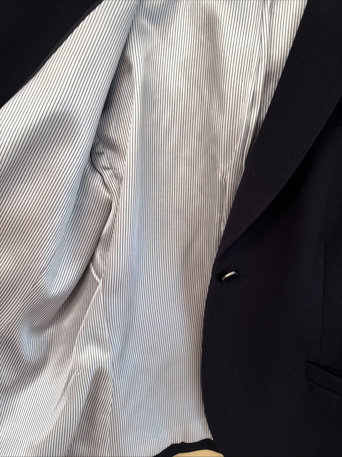 Calvin Klein Classic Navy Suit Women's Size 12 Long Sleeve One-Button