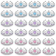 24 Pcs Princess Tiara Blue Purple Pink