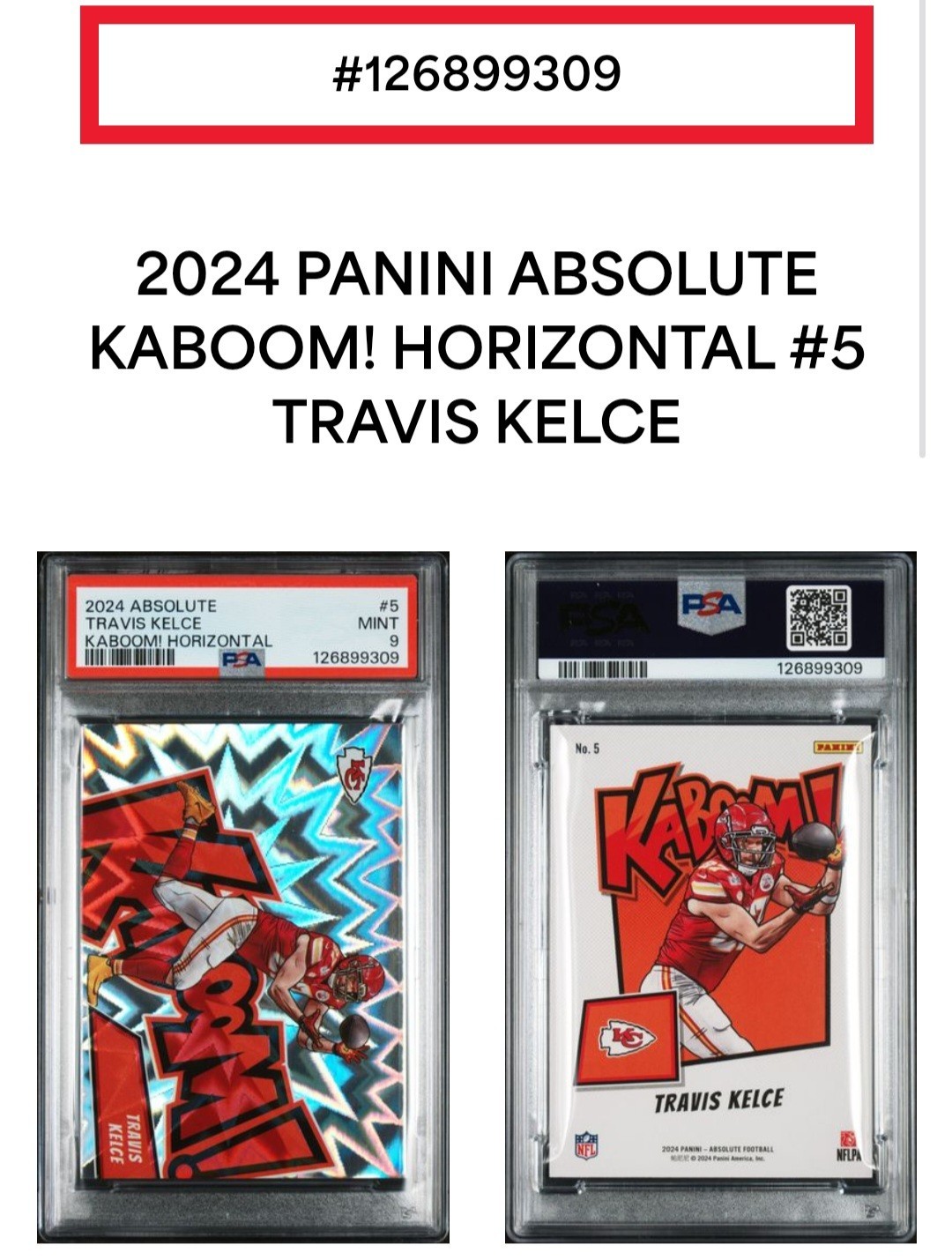 2024 Panini Absolute - Kaboom! Horizontal Travis Kelce #5