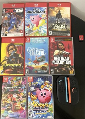 Nintendo Switch/Switch 2 Games lot with Joy Con 2 Controllers