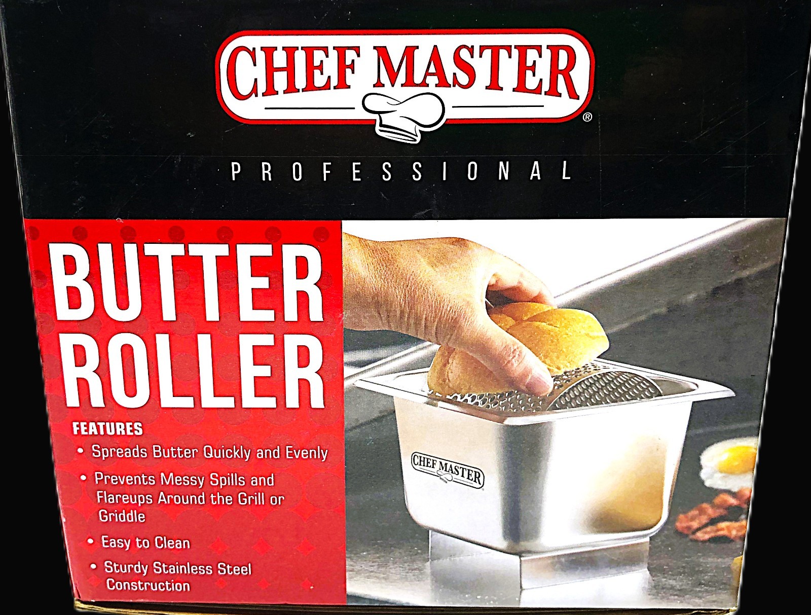NOB Stainless Steel Butter Wheel, Raised Bottom Butter Roller for Griddle
