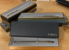 Parker Latitude Silver & Gold Refillable Ballpoint Pen Brand New In Box