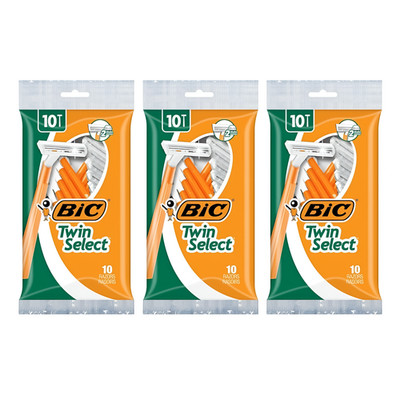 BIC Twin Select Disposable Shavers for Men - 10ct (pack of 3)
