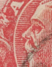 1922 KGV SINGLE WMK 2d RED RETOUCH "ROMAN" NOSE 96(11) i $350.00 VERY SCARCE!