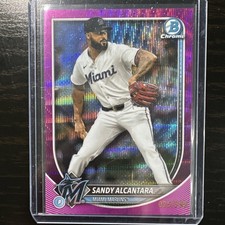 2025 Topps Bowman Chrome Purple Refractor Marlins Sandy Alcantara 25/299