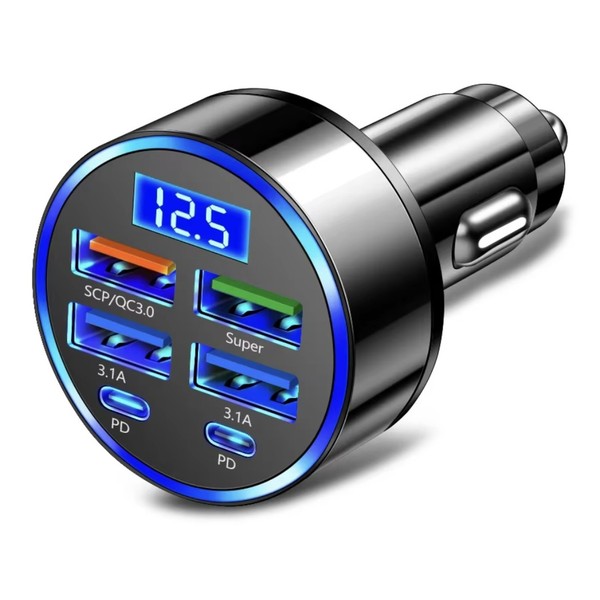 Auto Handy LadegeräT USB-C FüR ZigarettenanzüNder Mit 250W Fast Charger Qc 3.0-image