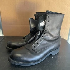 Addison Shoe Company Biltrite Combat Boots Mens Size 8 R Leather Black EUC!