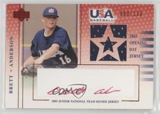 2005 Upper Deck USA Baseball Red Ink /100 Shawn Tolleson Brett Anderson Auto 0j6