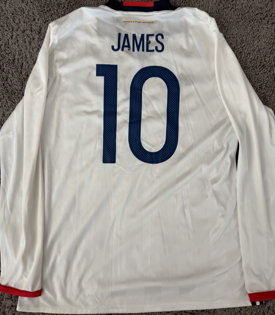 Adidas Colombia James #10 Home Long Sleeve Soccer Jersey XL AC2838
