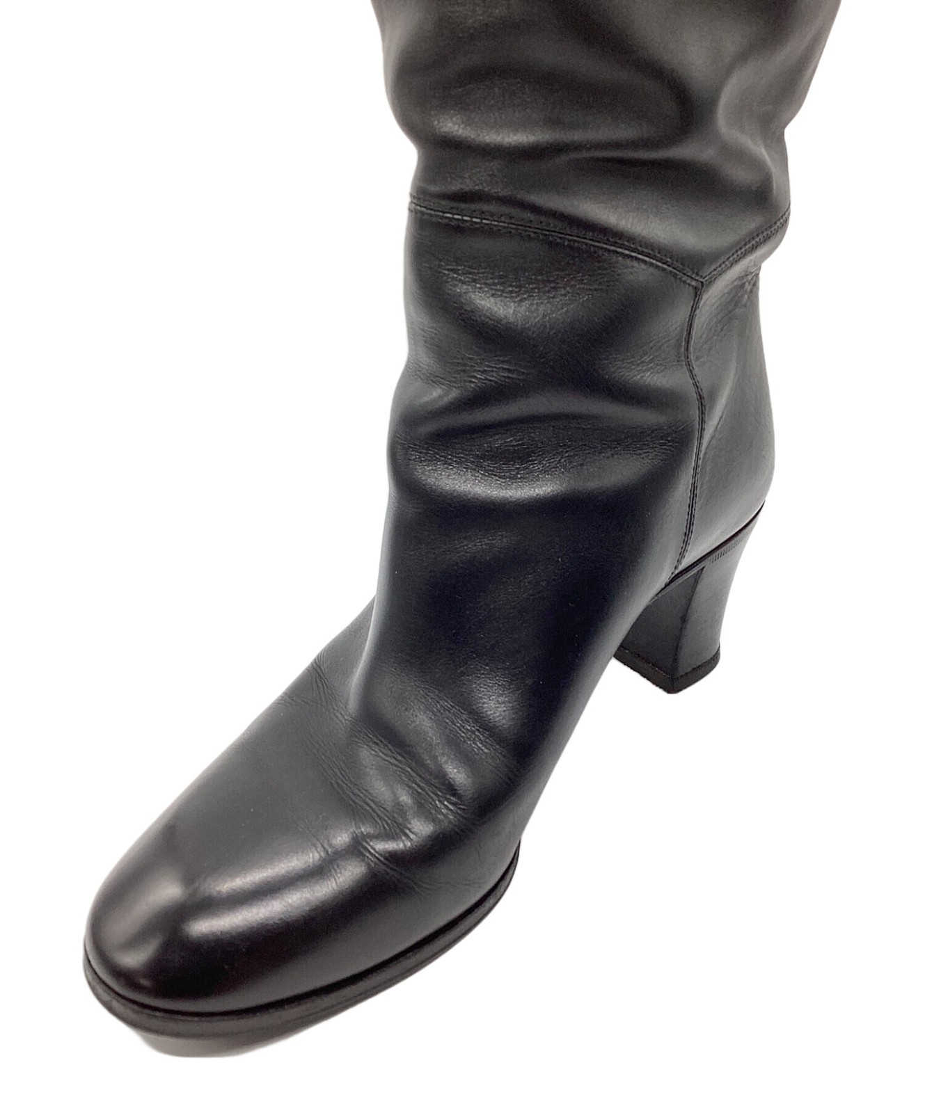 GUCCI August Boots Shoes EU 37 US 7 Leather Black Authentic thumbnail 19