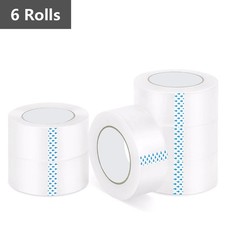 6 Rolls Carton Sealing Clear Packing Tape Box Shipping - 2 mil 3" x 110 Yards