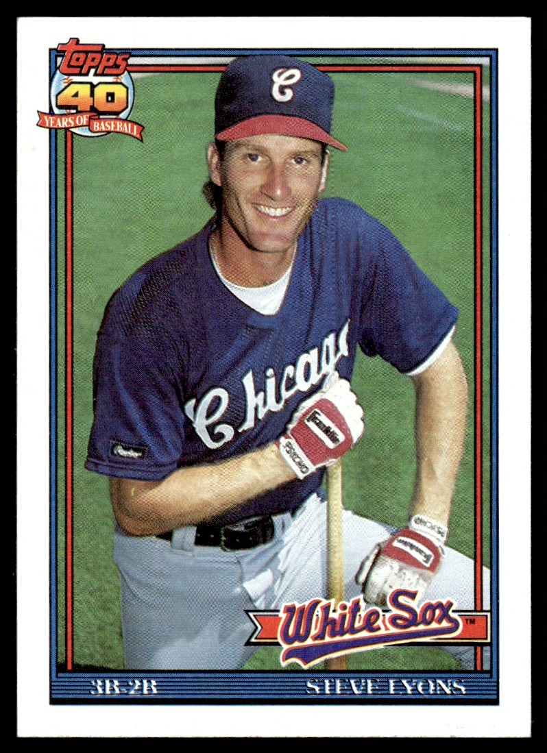 1991 Topps Steve Lyons Chicago White Sox #612 13920