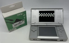 Nintendo DS Lite USG-001 Silver Handheld Console And Charger Only Missing Pen
