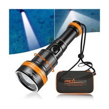 ORCATORCH ZD710 MK2 2-in-1 Zoomable Dive Light, 4-72 Degrees Adjustable Beam ...
