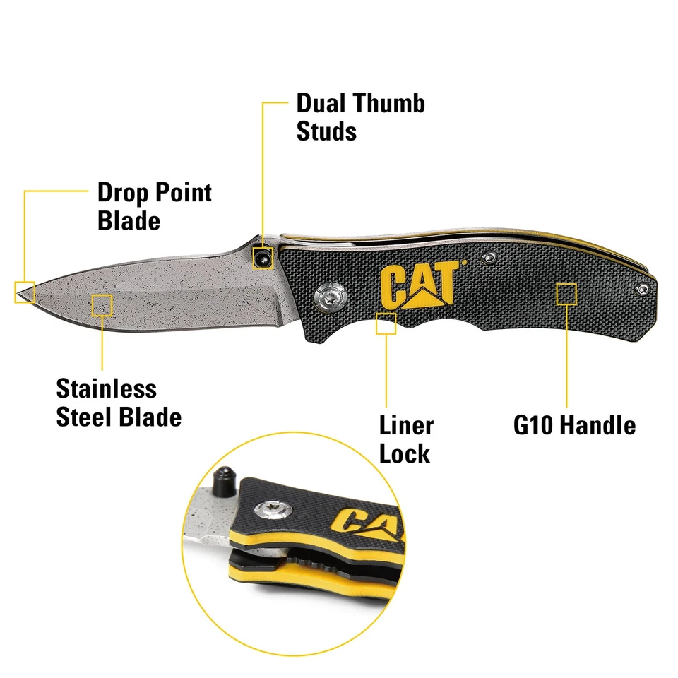 Cuchillo plegable Cat 6 pulgadas punto de caída - 980003 Foto 2 de 4