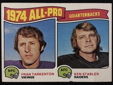 1975 Topps All-Pro Quarter Backs #208 Tarkenton/Stabler