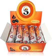 100 Pack Quick Light Charcoal Tablets for Incense - 33Mm Resin Burner