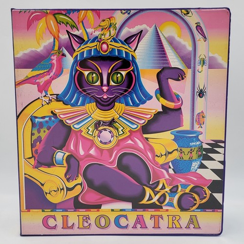 Vintage 90's Lisa Frank Cleocatra 3 Ring Binder Clean RARE 1990's - Picture 1 of 7