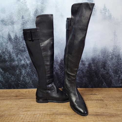 Calvin Klein Priya Over-the-Knee Black Dress Boots | Women's 6.5