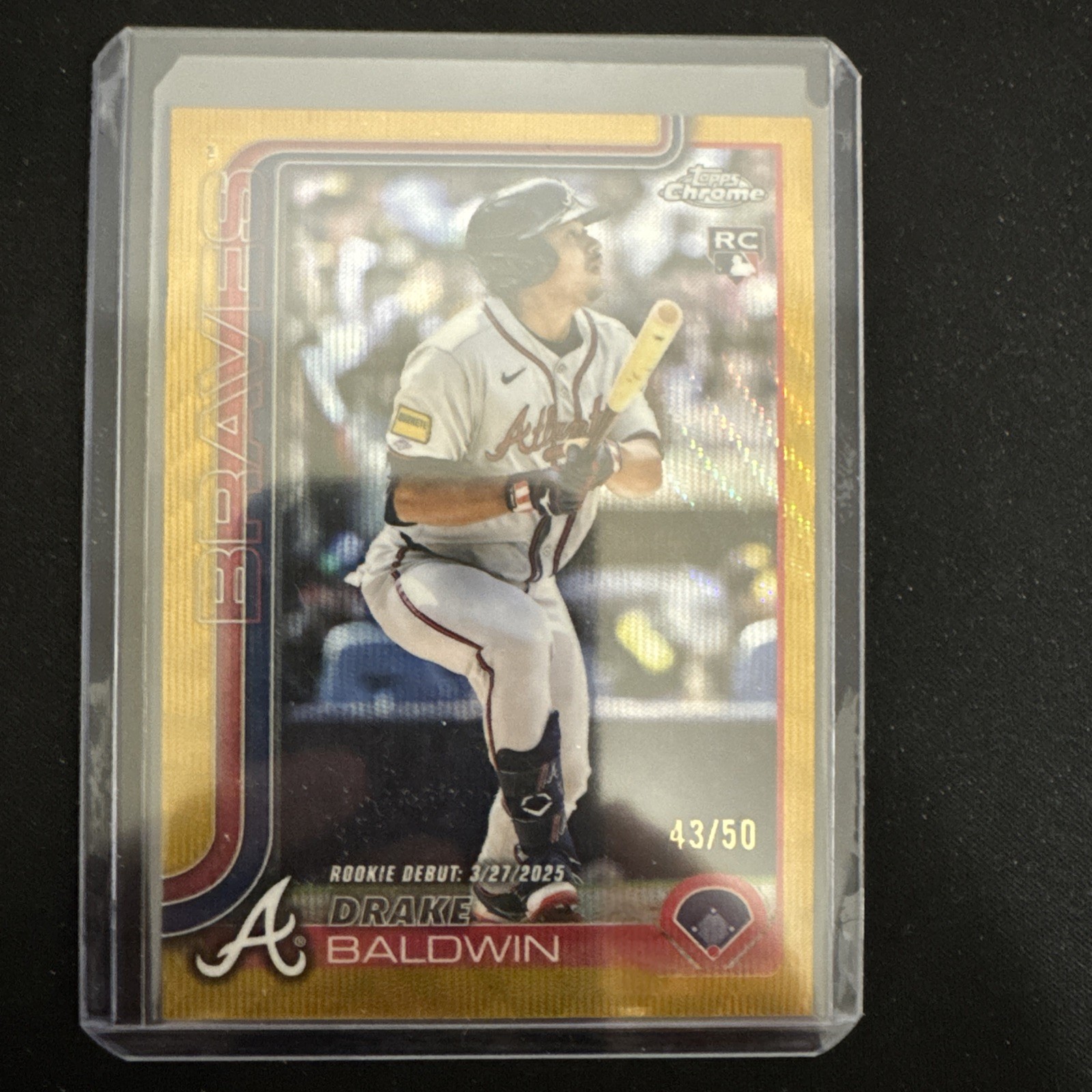 2025 Topps Chrome Update Gold Wave Refractor /50 Drake Baldwin RC #USC88 Braves