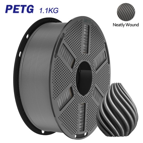 JAYO 1.1KG Spool PETG Gray 3D Printer Filament 1.75mm Paper Reel High Stability