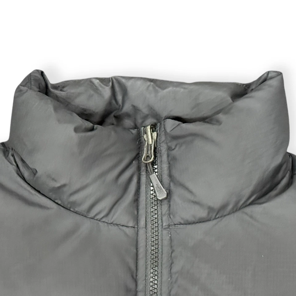 Chaleco acolchado The North Face para hombre talla M 550 negro plumón de ganso cremallera completa logotipo acolchado Foto 3 de 4