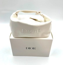 NEW Christian Dior Cosmetic Makeup Bag Pouch With Top Handle New in Box!~ White