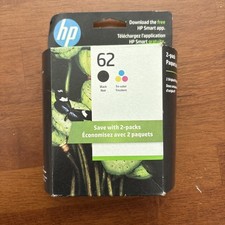 GENUINE HP 62 Black & Tri-Color Ink Cartridges N9H64FN ENVY 5540 SEALED Box