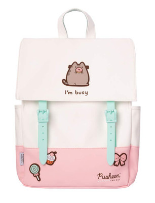 Pusheen Pink Backpack - Cute Travel Laptop Bag for Girls & Gifts