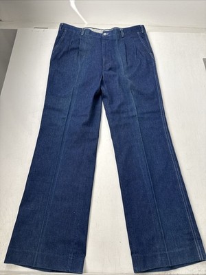 Vintage 80s David Hunter Mens Jeans 38x32 Dark Wash Denim Pants Boot Cut
