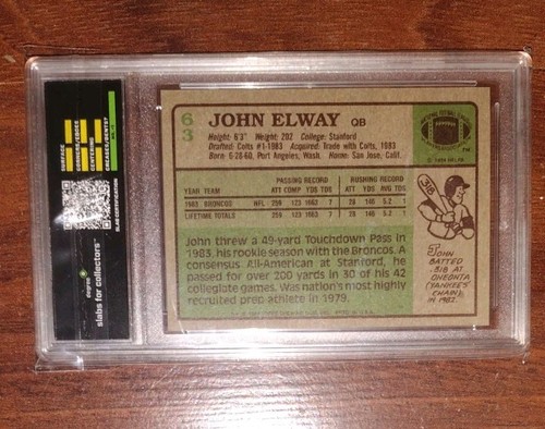 John Elway 1984 Topps Rookie Card RC #63 GRAD Near Mint 7 I love these Cards - Bild 11 von 11